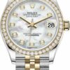 Réplica Rolex Datejust 31mm Aço Inoxidável e Ouro Amarelo 278383rbr Mop Jubileu de Diamante