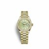Réplica de luxo Rolex Lady-datejust 28 28mm 18K ouro amarelo relógio feminino 279138rbr-0003