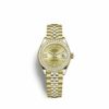 Réplica de relógio feminino Rolex suíço Lady-datejust 28 28mm 18K ouro amarelo 279138RBR-0007
