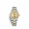 Melhor Réplica Rolex Datejust 31 Relógio Feminino 31mm Aço Inoxidável e Ouro Amarelo 18K 178383-0013