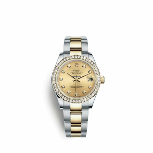 Melhor Réplica Rolex Datejust 31 Relógio Feminino 31mm Aço Inoxidável e Ouro Amarelo 18K 178383-0013