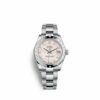 Réplica de qualidade Rolex Datejust 31 relógio feminino 31 mm aço inoxidável e ouro branco 18K 178344-0048