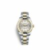 Réplica de luxo relógio Rolex Datejust 31 feminino 31mm aço inoxidável e ouro amarelo 18K 178343-0042