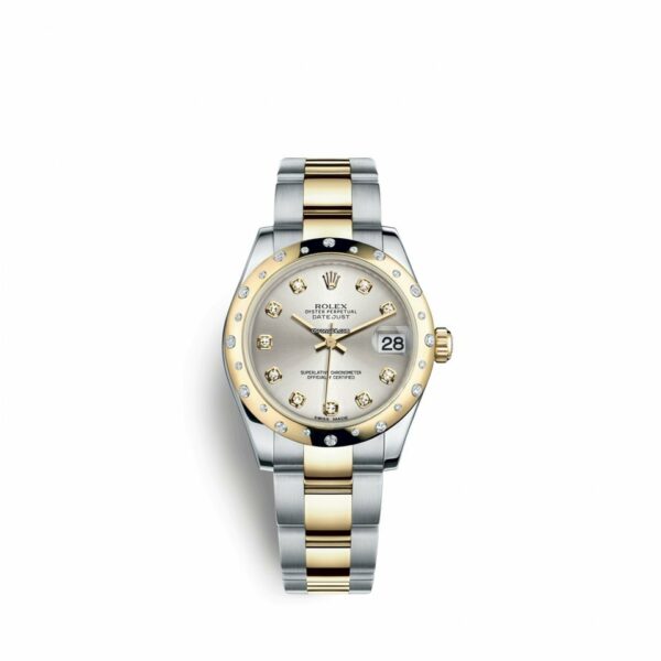 Réplica de luxo relógio Rolex Datejust 31 feminino 31mm aço inoxidável e ouro amarelo 18K 178343-0042