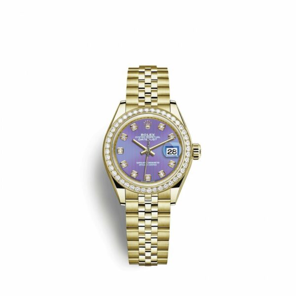 Réplica Rolex Lady-datejust 28 28mm 18K Ouro Amarelo 279138RBR-0028 Relógio Feminino de Qualidade