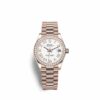 Réplica de luxo Rolex Datejust 31 31mm ouro Everose 278285rbr-0008 relógio feminino