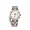 Réplica de luxo Rolex Datejust 36 aço inoxidável e relógio de ouro Everose 36mm 126281rbr-0003 tamanho médio
