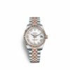 Réplica de luxo Rolex Datejust 31 relógio feminino 31mm aço inoxidável e ouro Everose 178271-0067