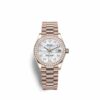Réplica Rolex Datejust 31 31mm Ouro Everose 278285rbr-0005 Relógio Feminino