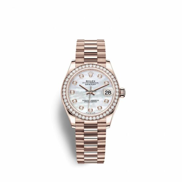 Réplica Rolex Datejust 31 31mm Ouro Everose 278285rbr-0005 Relógio Feminino