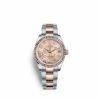Réplica barata Rolex Datejust 31 31mm aço inoxidável e ouro Everose relógio feminino 178271-0074