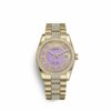Réplica de luxo Rolex Day-date 36 36mm 18K ouro amarelo 118348-0195 relógio masculino