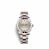 Réplica de luxo Rolex Datejust 31 relógio feminino 31mm aço inoxidável e ouro Everose 178341-0033