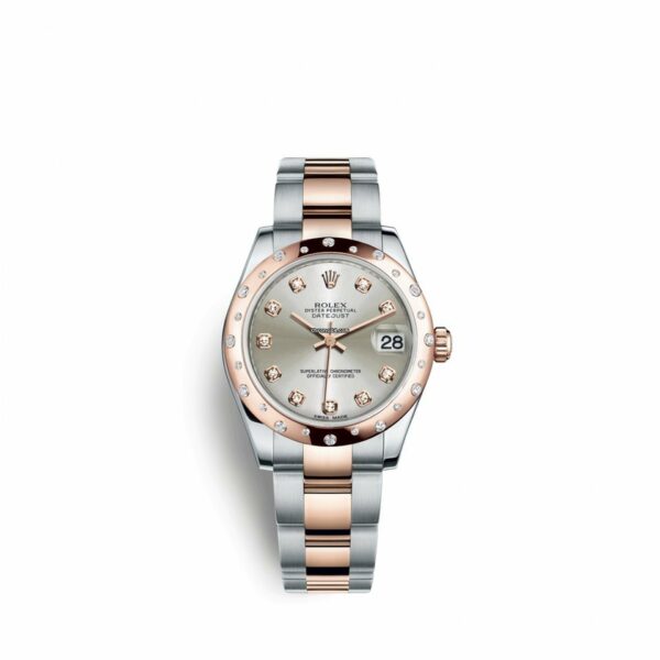 Réplica de luxo Rolex Datejust 31 relógio feminino 31mm aço inoxidável e ouro Everose 178341-0033