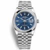 Compre Rolex 126200 Datejust falso 36 mm mostrador azul pulseira de aço Jubilee