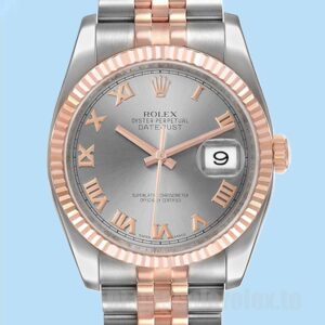 Rolex Datejust 116231-0087 Masculino 36mm Tom Prata Automático