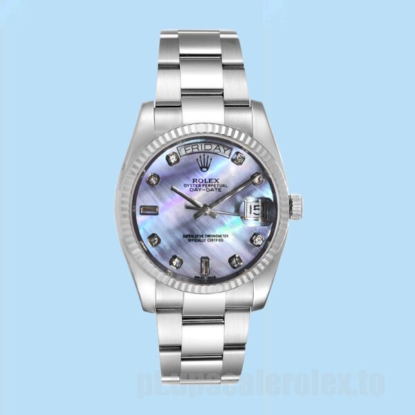 Rolex Datejust 36mm 116234 Masculino Mostrador Pérola Roxa da Mãe Pulseira Ostra - Image 2