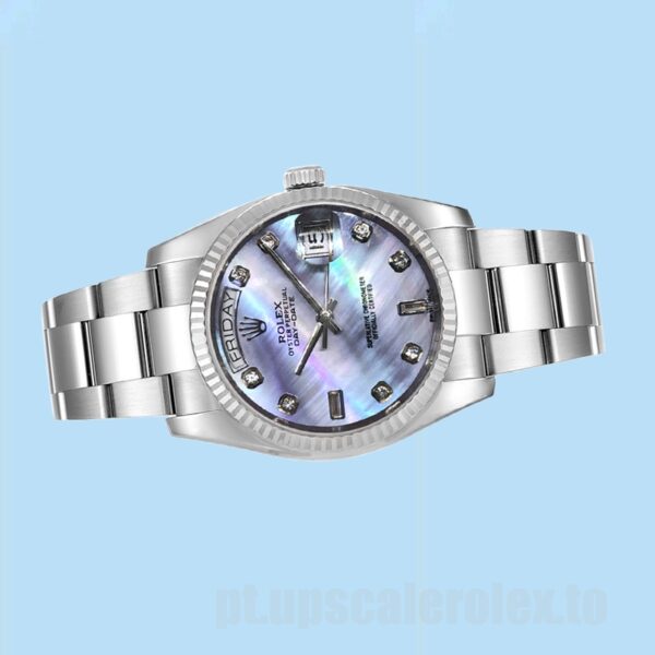 Rolex Datejust 36mm 116234 Masculino Mostrador Pérola Roxa da Mãe Pulseira Ostra - Image 3