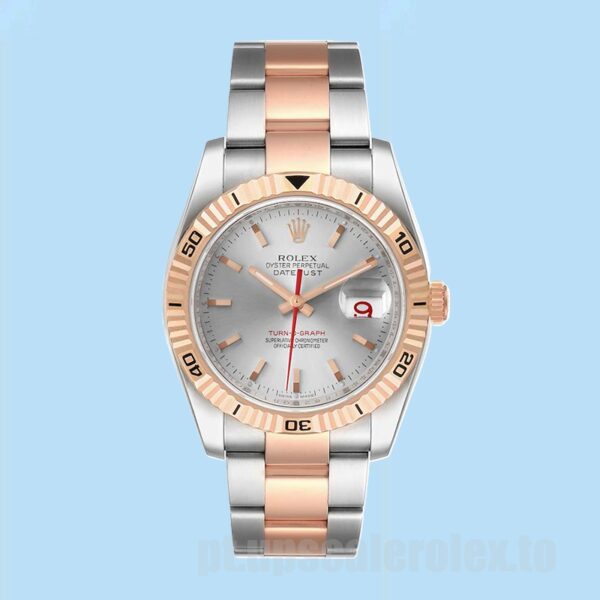Rolex Datejust Turn-o-graph 36mm Masculino 116261 Mostrador Prateado - Image 2