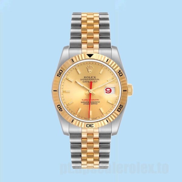 Rolex Datejust Turn-o-graph Masculino 116263 36mm Pulseira Jubileu - Image 2