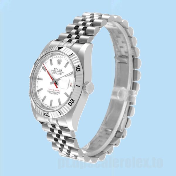 Rolex Datejust Turn-o-graph 116264 Masculino 36mm Tom Prata - Image 3