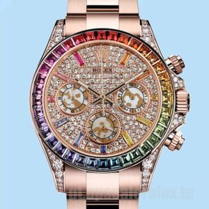 Rolex Daytona Masculino 116595RBOW 40mm Ver Mostrador Pavimentado Diamante