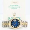 Melhor Réplica Rolex Datejust 16233 Azul Vinheta Diamante Dois Tons