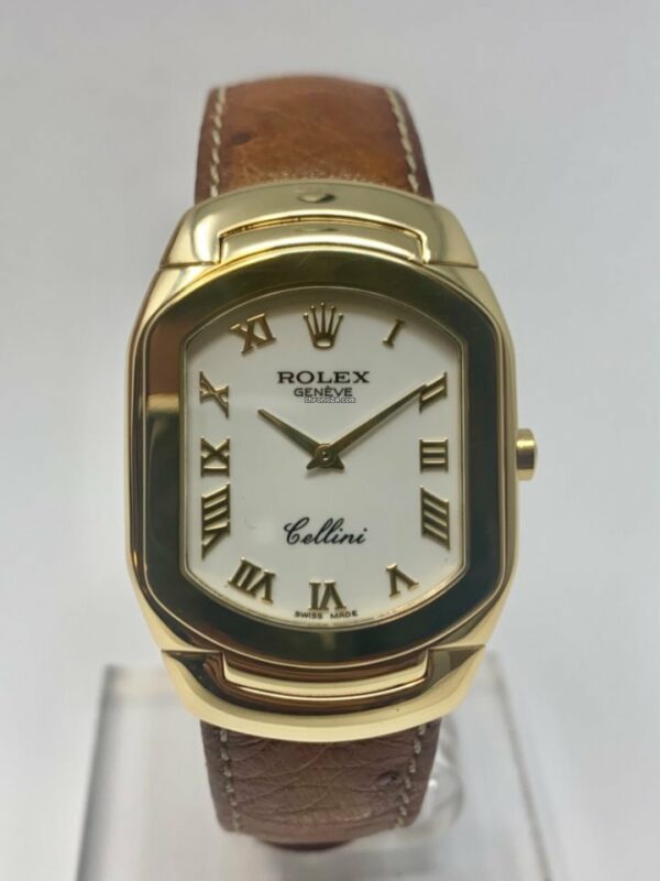 Réplica barata Rolex Cellini quartzo ouro 18K