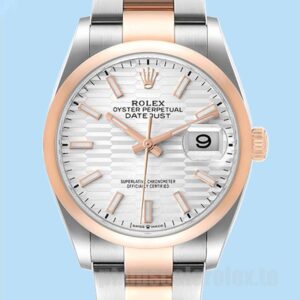 Rolex Datejust m126201-0034 Masculino 36mm Ver Tom Prata