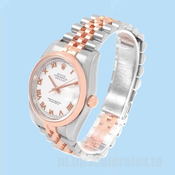 Rolex Datejust Masculino 36mm 116201-63601 Mostrador Branco - Image 3