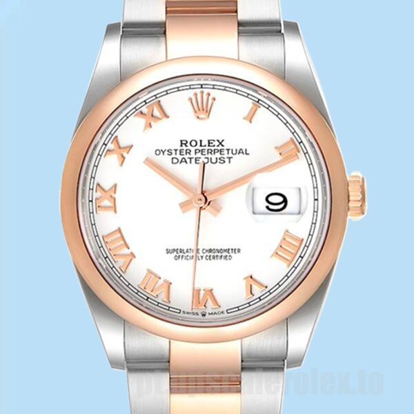 Rolex Datejust m126201-0016 36mm Masculino Automático Tom Prata