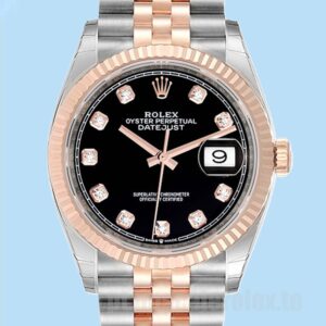 Rolex Datejust 36mm m126231-0019 Masculino Ver Mostrador Preto