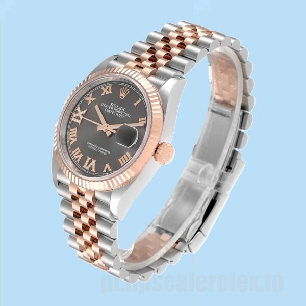 Rolex Datejust 36mm Masculino m126231-0023 Pulseira Jubileu Tom Prata - Image 3
