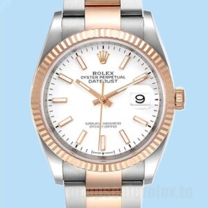 Rolex Datejust m126231-0018 36mm Masculino Mostrador Branco