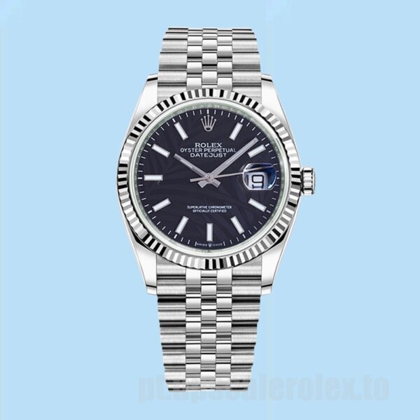 Rolex Datejust Masculino 41mm 126234 Pulseira Jubileu Tom Prata - Image 2
