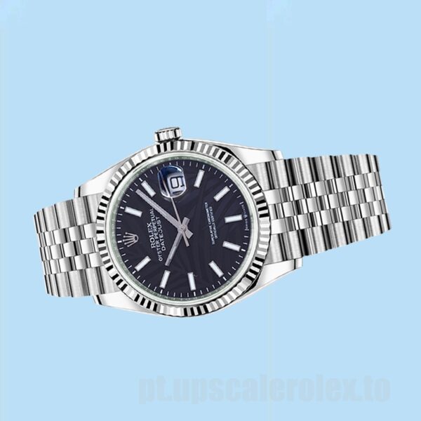 Rolex Datejust Masculino 41mm 126234 Pulseira Jubileu Tom Prata - Image 3
