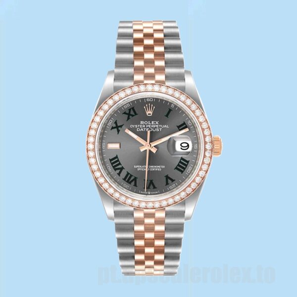 Rolex Datejust 36mm m126281rbr-0017 Masculino Tom Prata - Image 2