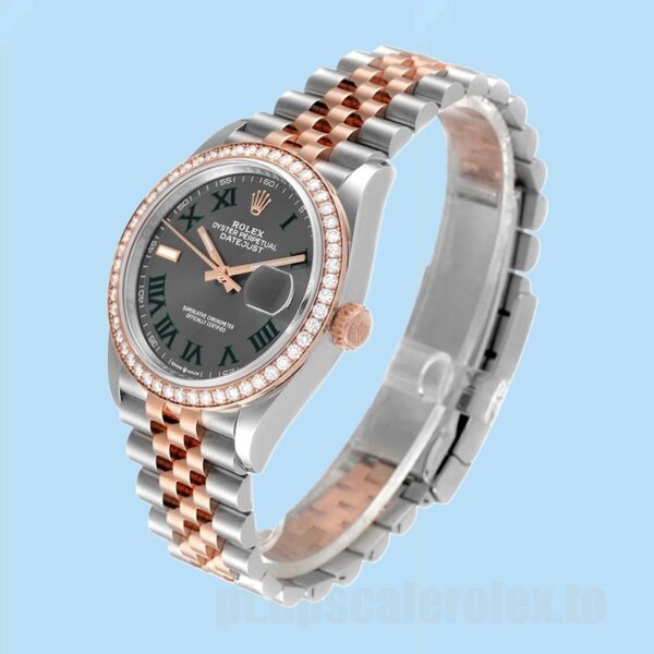 Rolex Datejust 36mm m126281rbr-0017 Masculino Tom Prata - Image 3