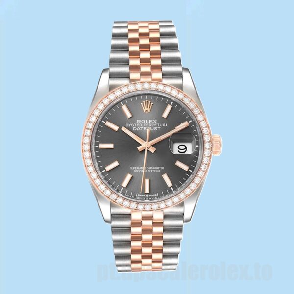 Rolex Datejust Masculino m126281rbr-0001 36mm Tom Prata Automático - Image 2