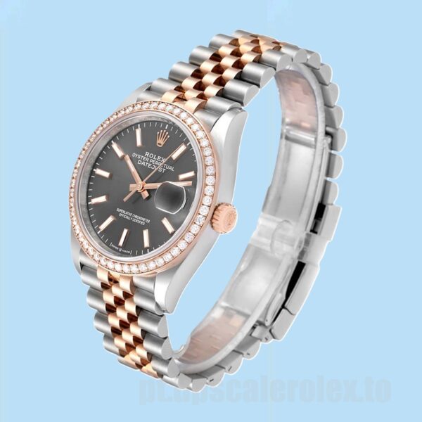 Rolex Datejust Masculino m126281rbr-0001 36mm Tom Prata Automático - Image 3