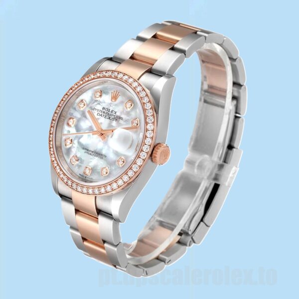Rolex Datejust Masculino m126281rbr-0010 36mm Tom Prata Pulseira Ostra - Image 3