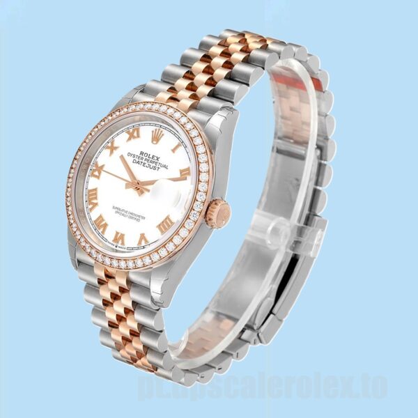 Rolex Datejust Masculino m126281rbr-0003 36mm Tom Prata - Image 3
