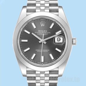 Rolex Datejust Masculino 41mm m126300-0008 Pulseira Jubileu Tom Prata