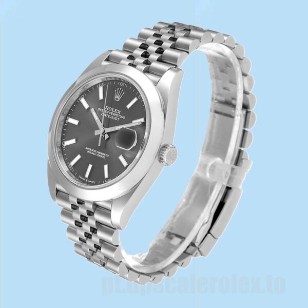 Rolex Datejust Masculino 41mm m126300-0008 Pulseira Jubileu Tom Prata - Image 3