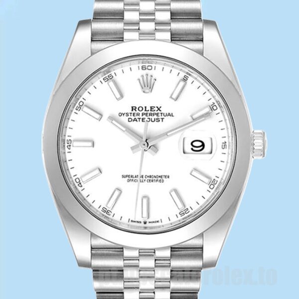 Rolex Datejust m126300-0006 Masculino 41mm Tom Prata Ver