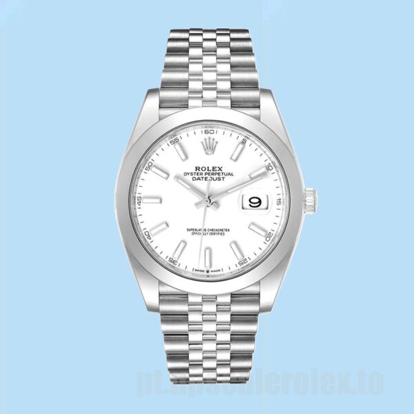 Rolex Datejust m126300-0006 Masculino 41mm Tom Prata Ver - Image 2