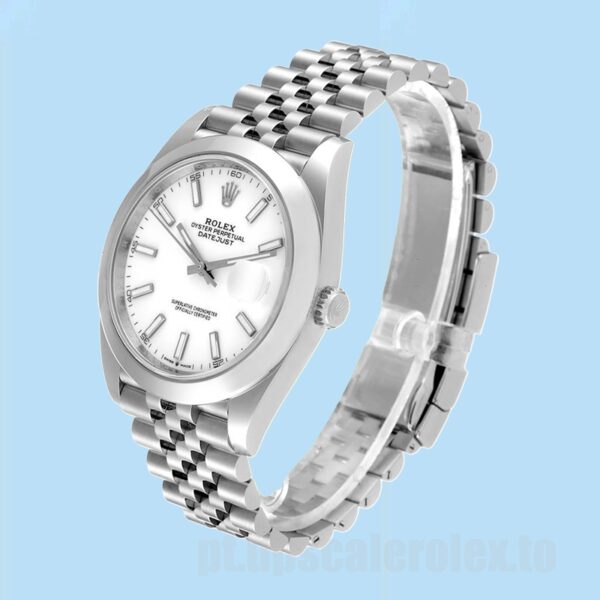 Rolex Datejust m126300-0006 Masculino 41mm Tom Prata Ver - Image 3