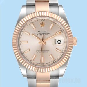Rolex Datejust Masculino m126331-0009 41mm Pulseira Ostra Tom Prata