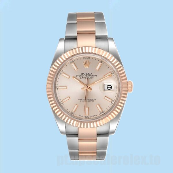 Rolex Datejust Masculino m126331-0009 41mm Pulseira Ostra Tom Prata - Image 2