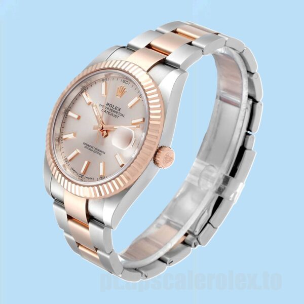 Rolex Datejust Masculino m126331-0009 41mm Pulseira Ostra Tom Prata - Image 3